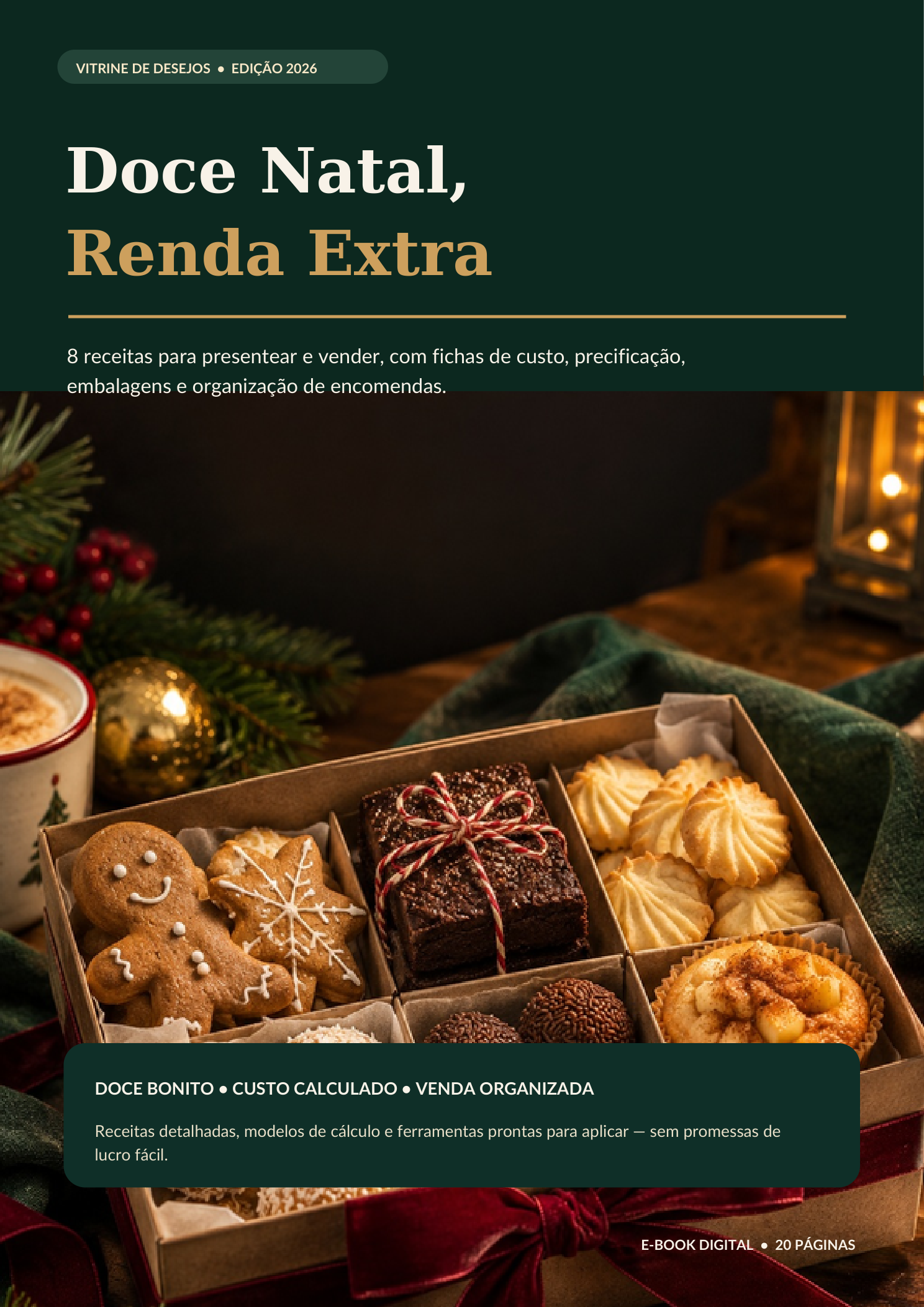 Capa oficial do e-book Doce Natal, Renda Extra
