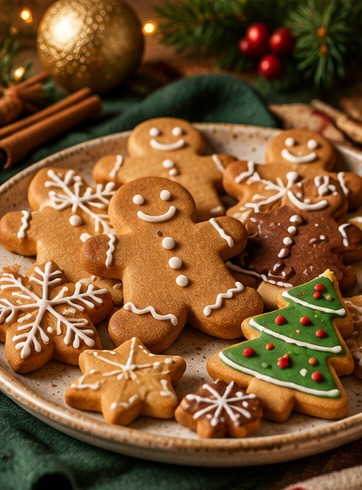 Biscoitos natalinos decorados